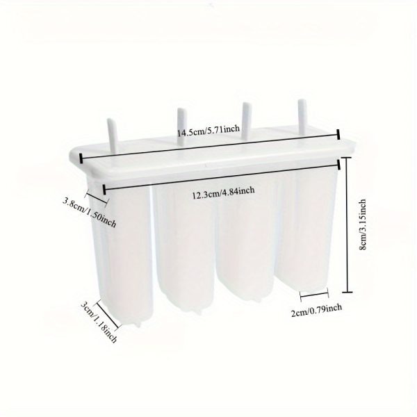 4-Cavity Reusable Popsicle Mould – DIY Ice Pop Maker with Easy-Clean Polypropylene Material - Image 5