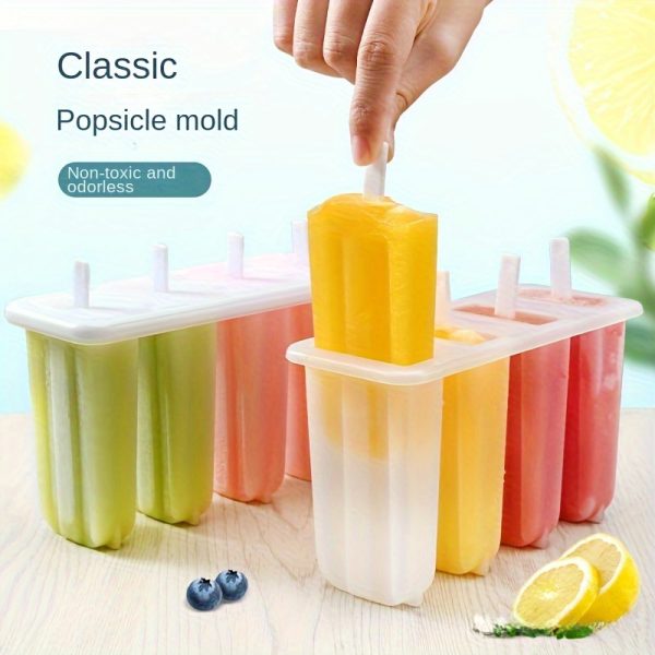 4-Cavity Reusable Popsicle Mould – DIY Ice Pop Maker with Easy-Clean Polypropylene Material - Image 3