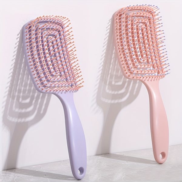 Detangling Hairbrush for Wet & Dry Hair – Gentle Brush for All Hair Types, Anti-Knot & No-Pull Design - Image 2