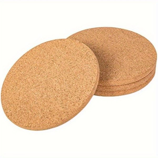 4pcs Thick Round Cork Trivets – Heat-Resistant Hot Pads for Dishes, Pots, Pans & Plants – Table & Countertop Protection - Image 4
