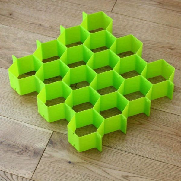 Set of 8 Honeycomb Drawer Organisers – Adjustable Mesh Dividers for Underwear, Socks, Ties & Belts – Space-Saving Closet Storage for Bedroom, Dorm & Home – White, Green, Pink - Image 7