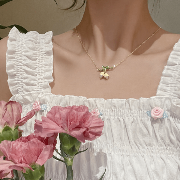Lily of the Valley Jewellery Set – Elegant Bracelet, Necklace & Earrings Set for Women – Floral Gift Set - Image 6