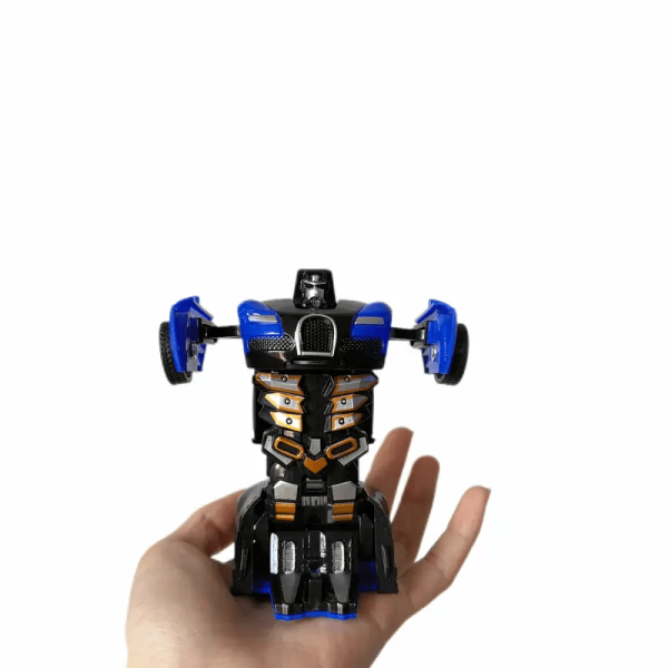 1pc Blue Transforming Robot Car – 2-in-1 Inertia-Powered Race Car & Robot Toy with Mechanical Arms – Birthday & Holiday Gift for Kids, Action Toy with Racing Car Design - Image 4